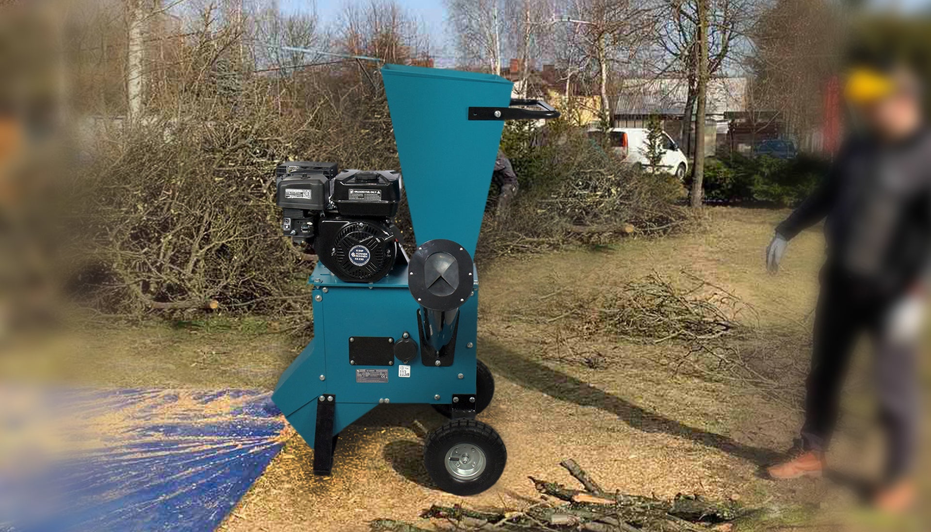 NEW! Gasoline wood chipper shredder KS 400WS