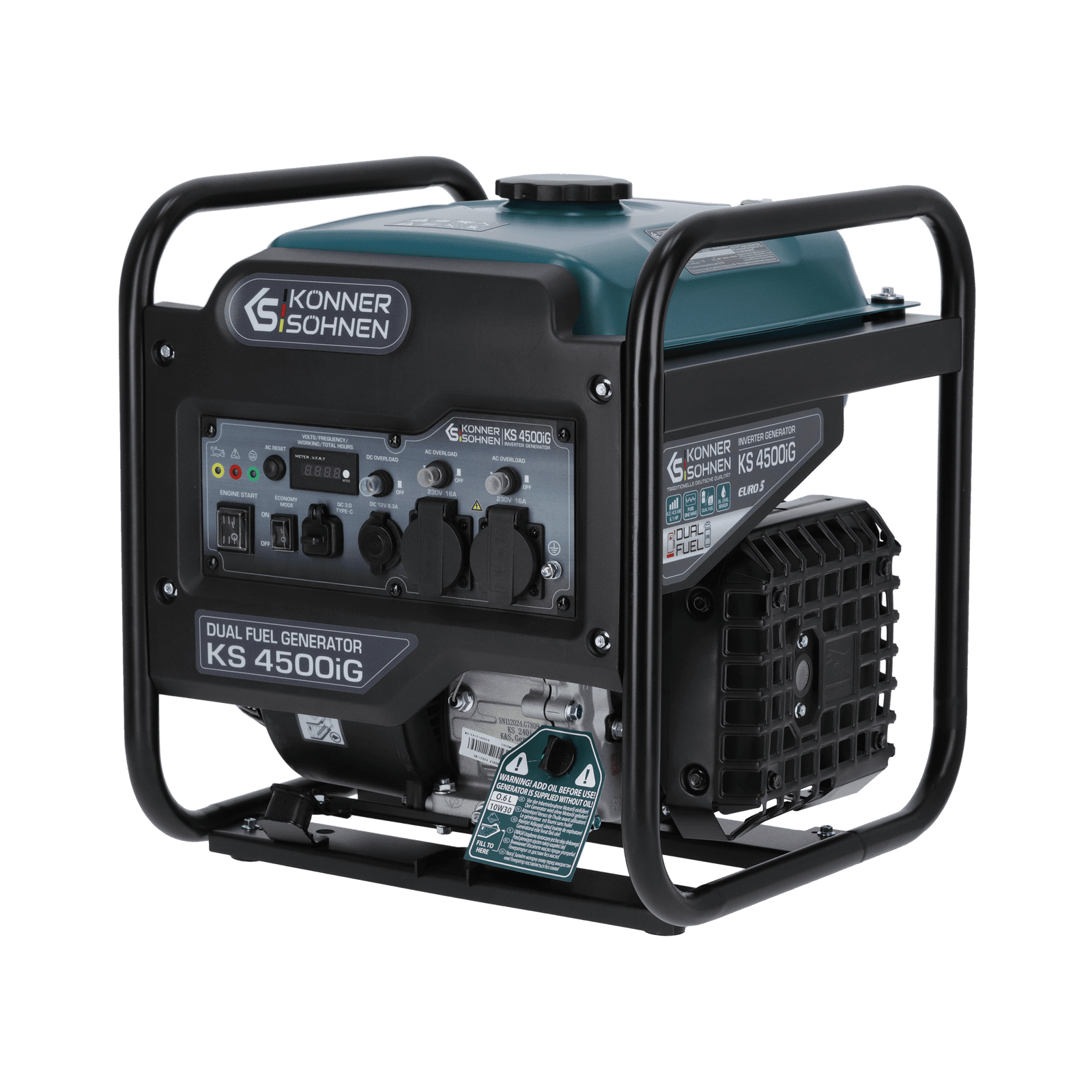 Dvoupalivový invertorový generátor KS 4500iG