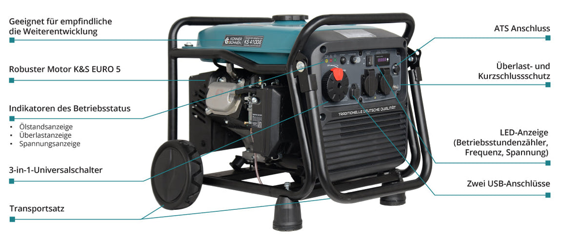 The updated KS 4100iE inverter generator