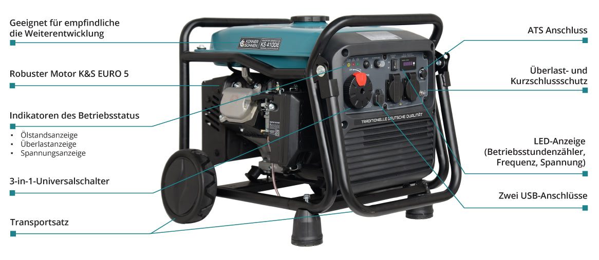 The updated KS 4100iE inverter generator