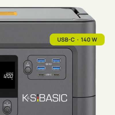 2 × USB-C PD de hasta 140 W