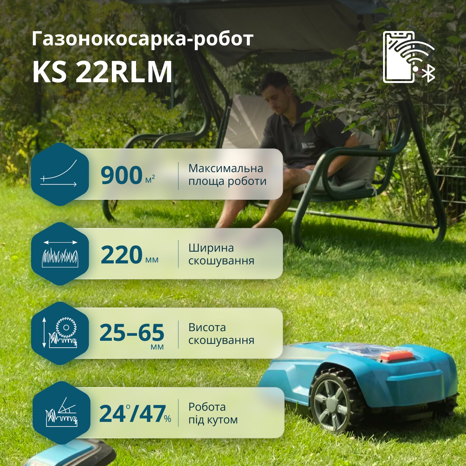 Роботизована газонокосарка KS 22RLM