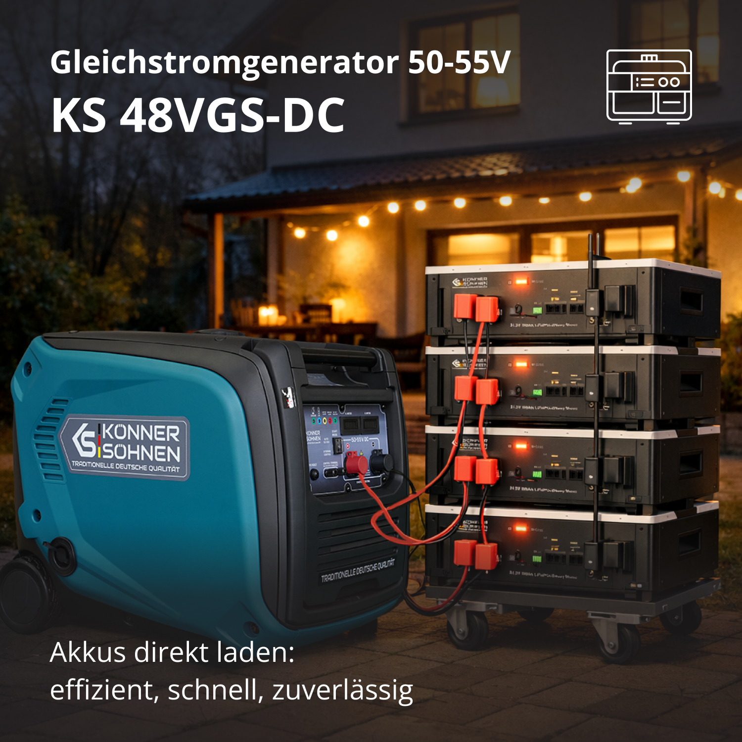 Gleichstromgenerator KS 48VGS-DC, Version 50–55V