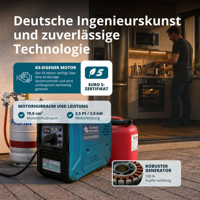 LPG/Benzin-Inverter-Generator KS 2000iG S