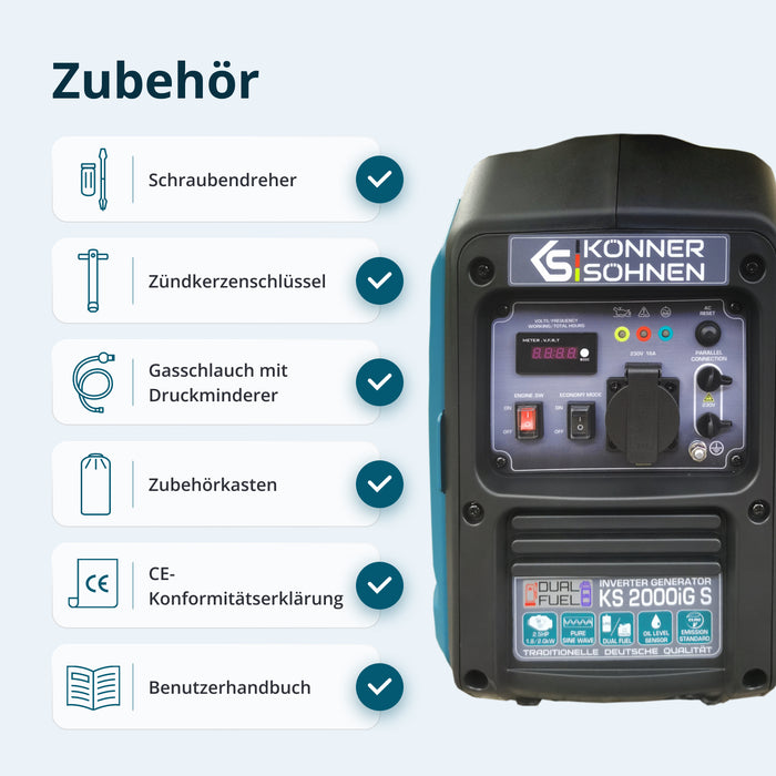 LPG/Benzin-Inverter-Generator KS 2000iG S