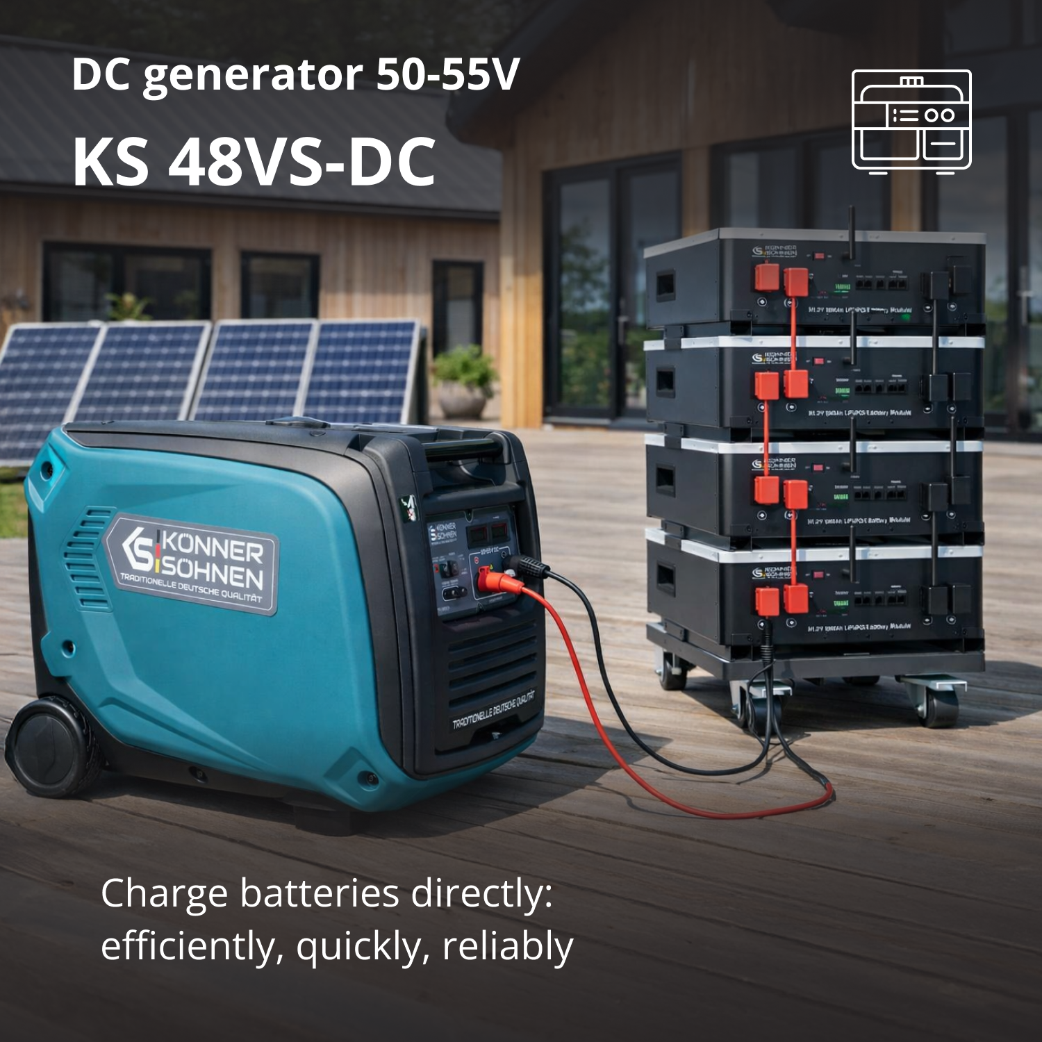 KS 48VS-DC Jævnstrømsgenerator, version 50–55V