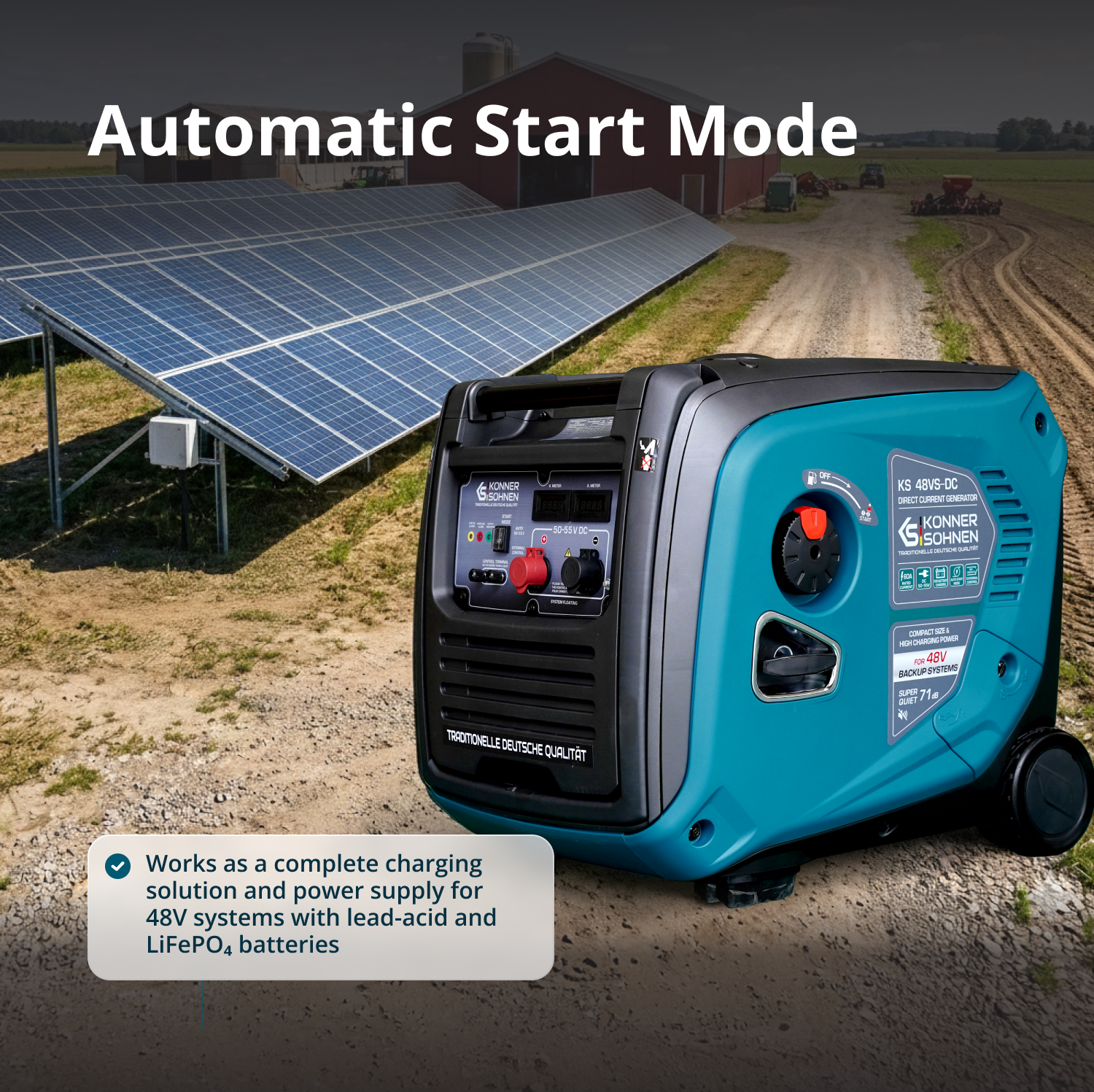 KS 48VS-DC Jævnstrømsgenerator, version 50–55V