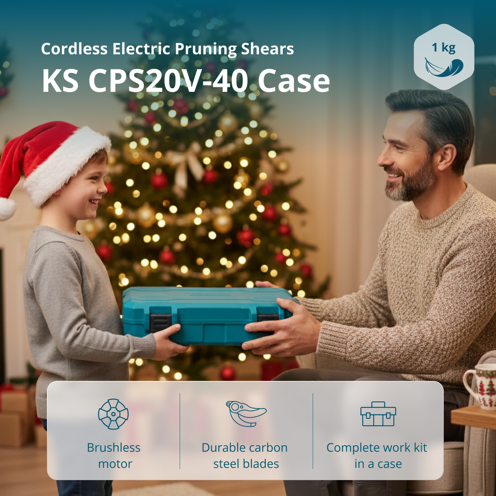 Акумулаторна електрическа ножица за подрязване KS CPS20V-40 с куфар