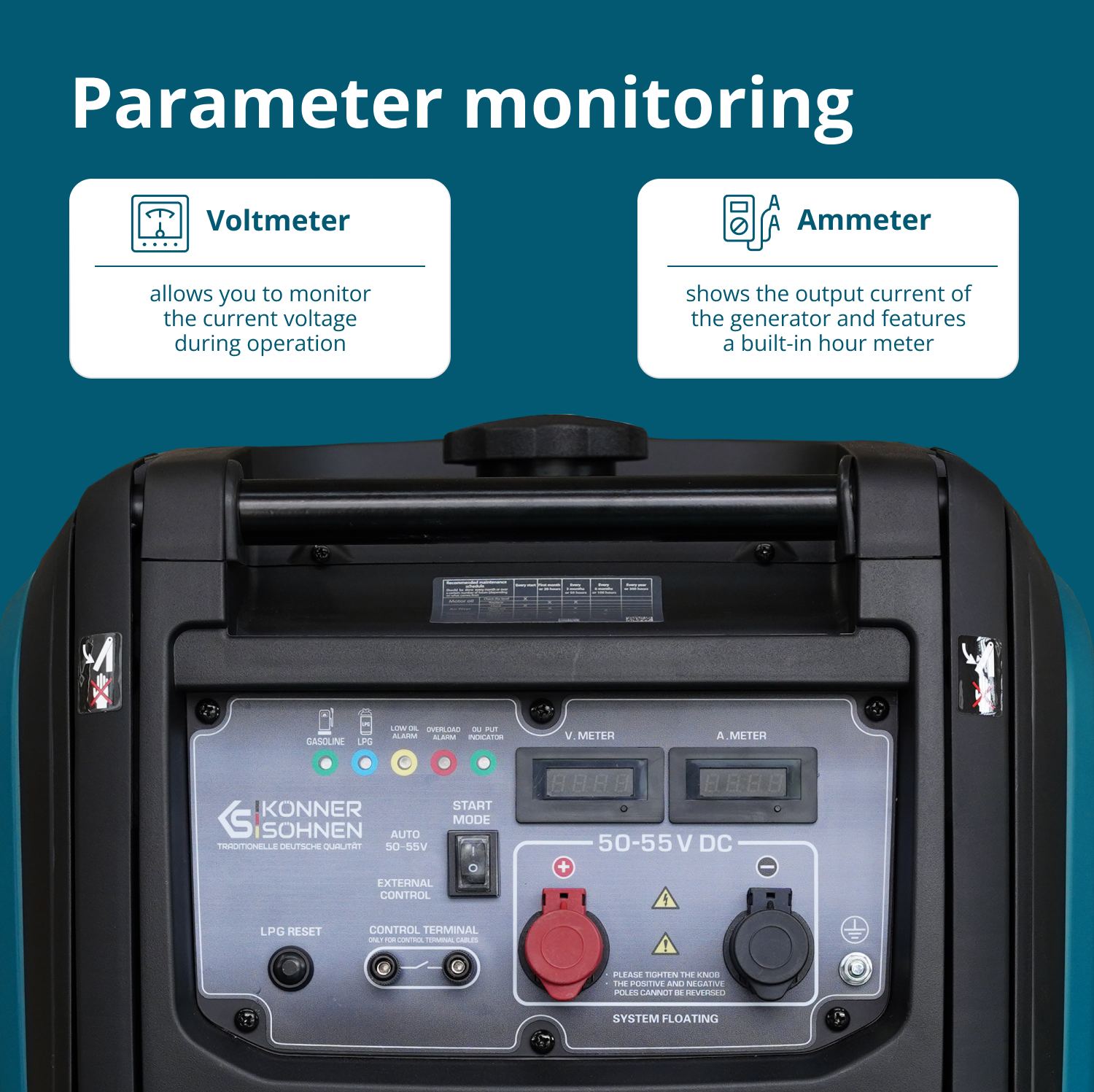 KS 48VGS-DC Jævnstrømsgenerator, version 50–55V