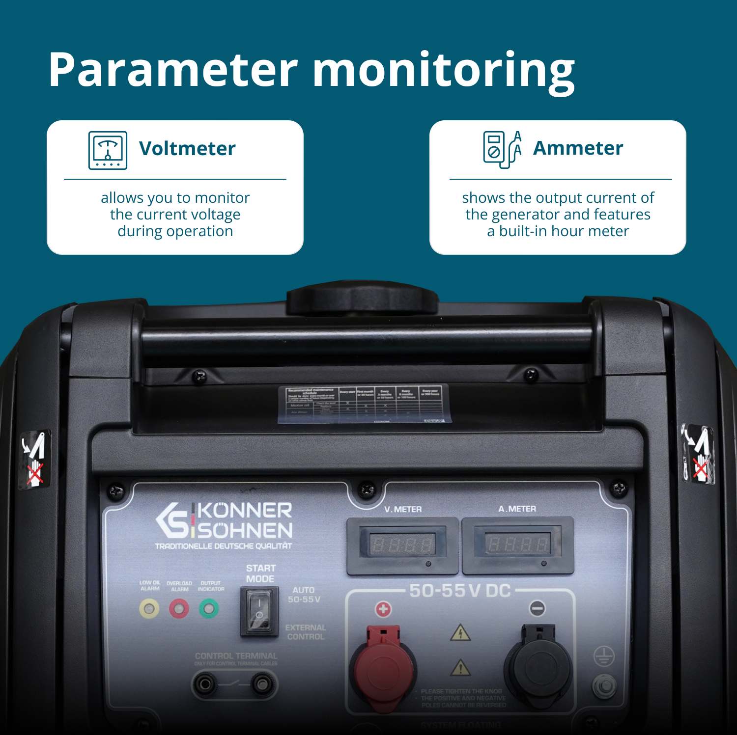 KS 48VS-DC Jævnstrømsgenerator, version 50–55V