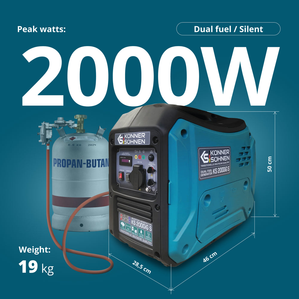 LPG/benzin inverter generator KS 2000iG S