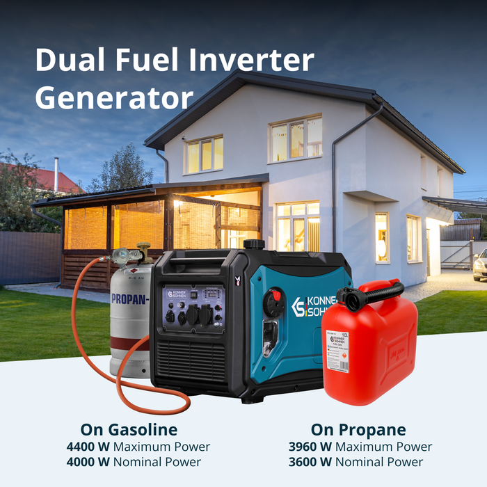 LPG/benzin inverteres generátor KS 4000iEG S