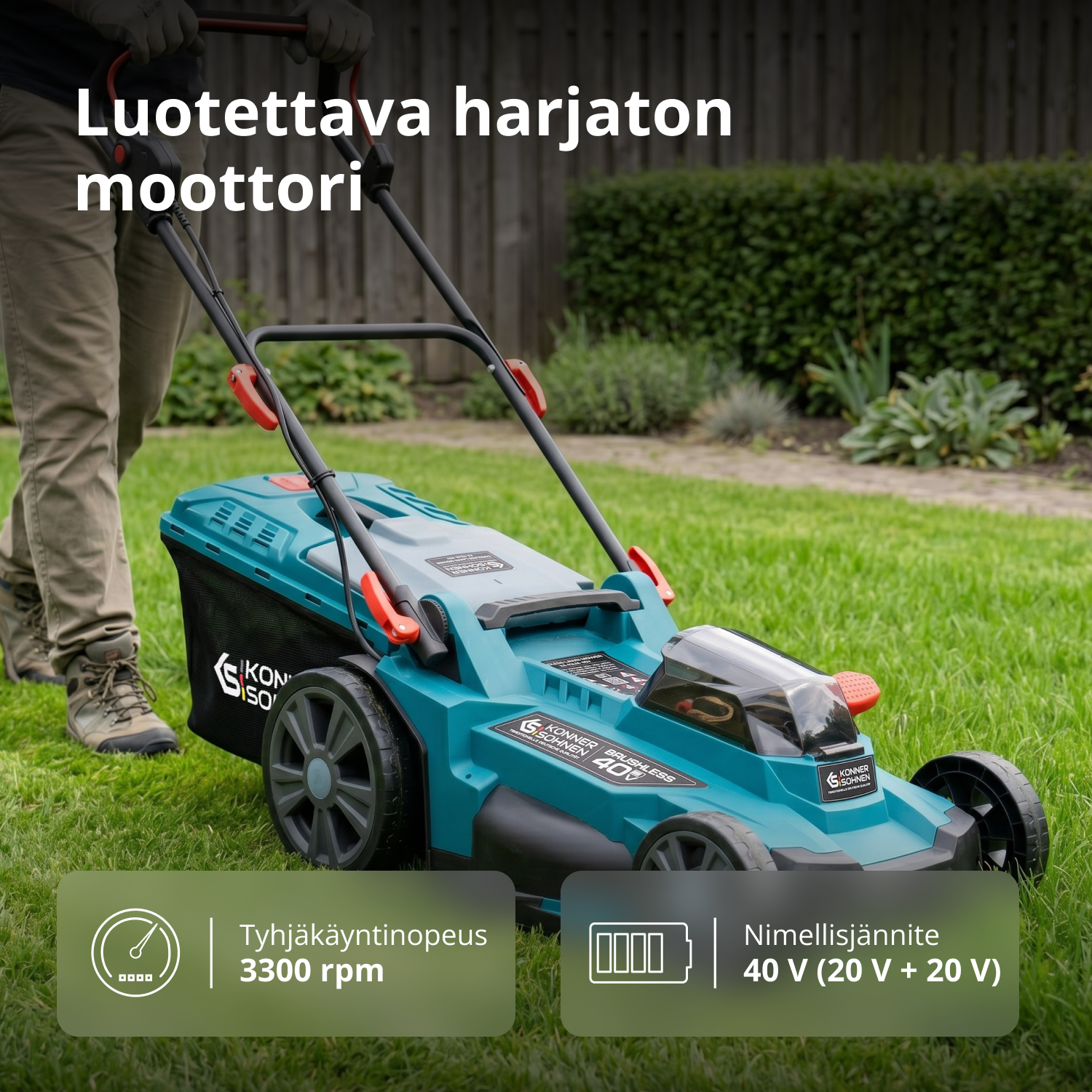 Akkukäyttöinen ruohonleikkuri KS 43LM-40V