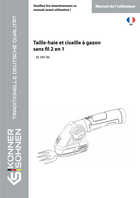 Taille-haie et cisaille à gazon sans fil 2 en 1 KS SHT-8V