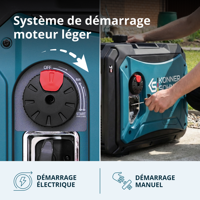 Groupe électrogène à essence-gaz de type inverter KS 4000iEG S