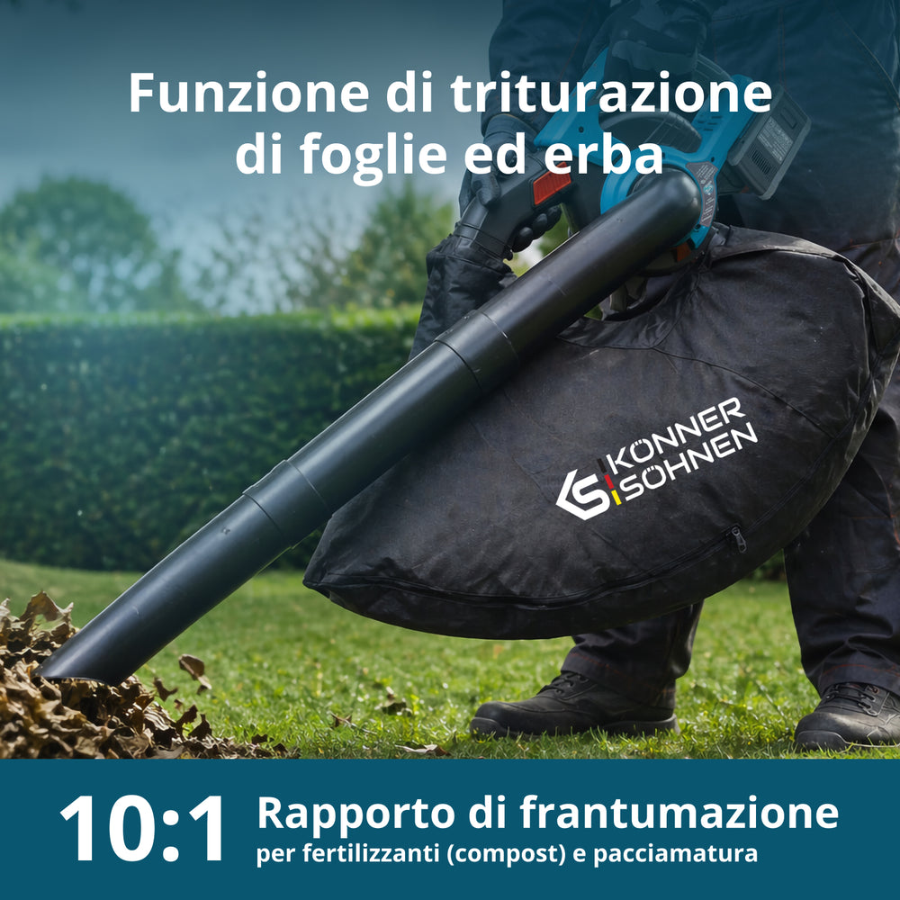 Aspiratore-soffiatore senza fili per giardino KS LBV-40V
