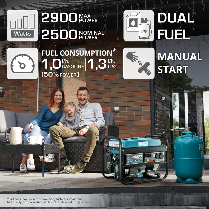 Generatore a GPL/Benzina Könner & Söhnen KS 2900G