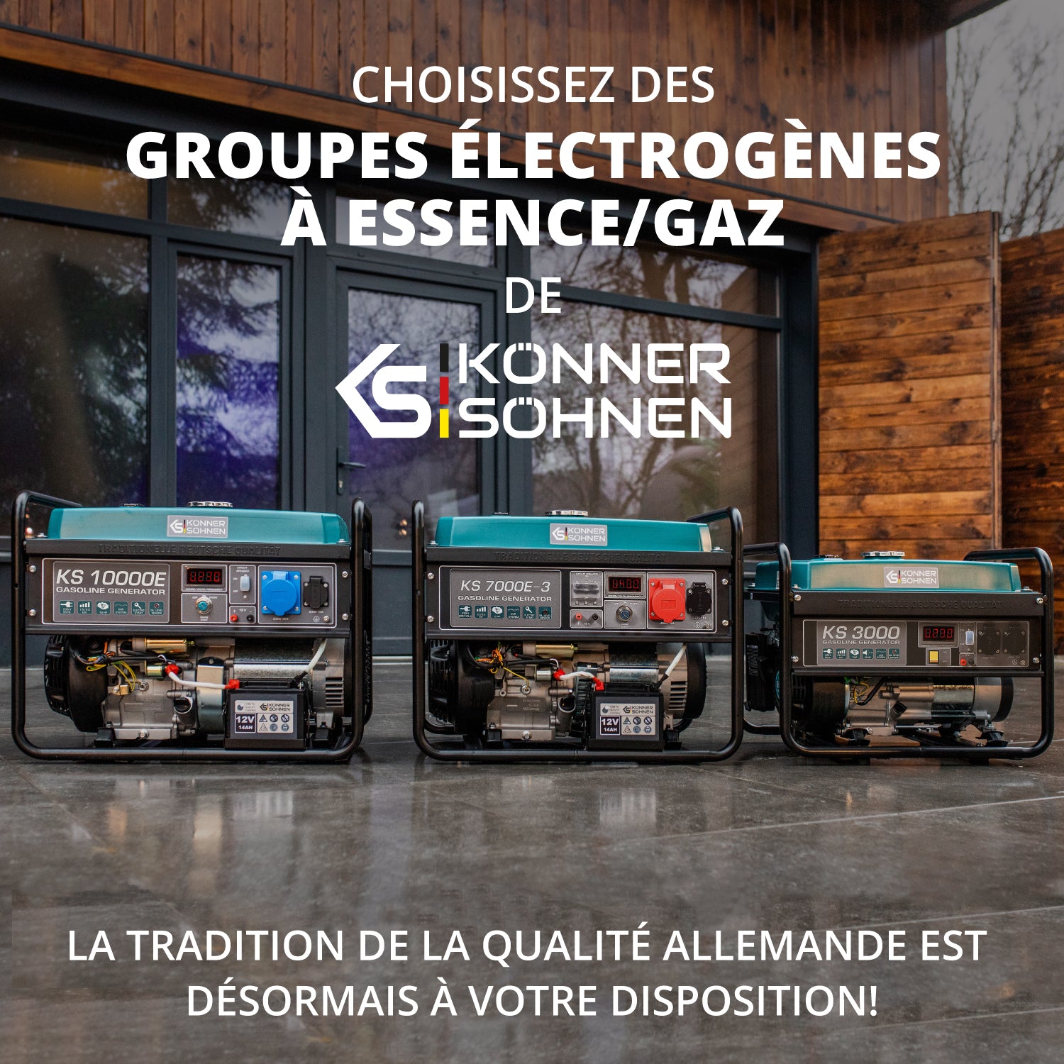 Groupe électrogène à essence/gaz "Könner & Söhnen" KS 2900G