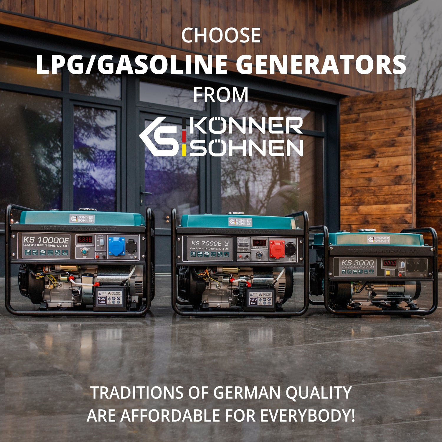 LPG/Gasoline Generator "Könner & Söhnen" KS 3000G