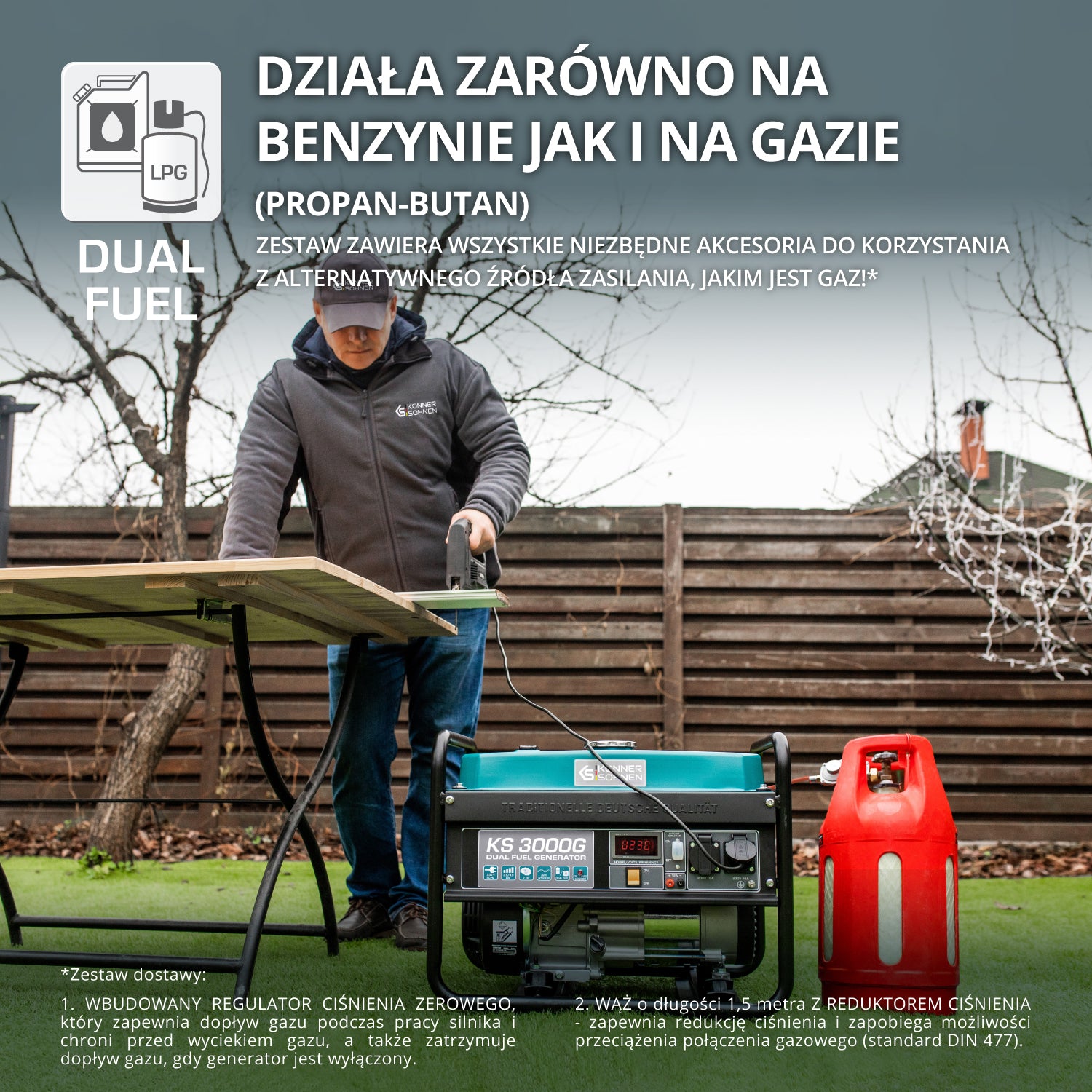 Generator LPG/Benzyna „Könner & Söhnen” KS 3000G
