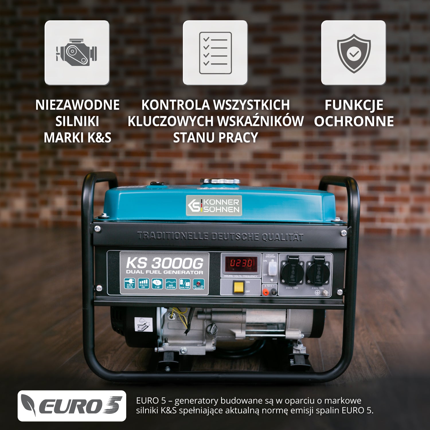 Generator LPG/Benzyna „Könner & Söhnen” KS 3000G