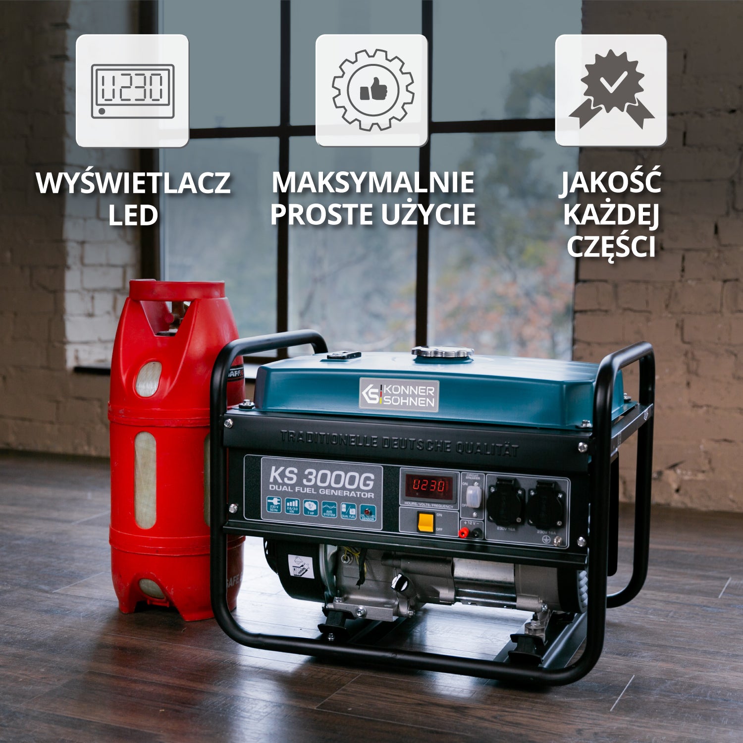 Generator LPG/Benzyna „Könner & Söhnen” KS 3000G
