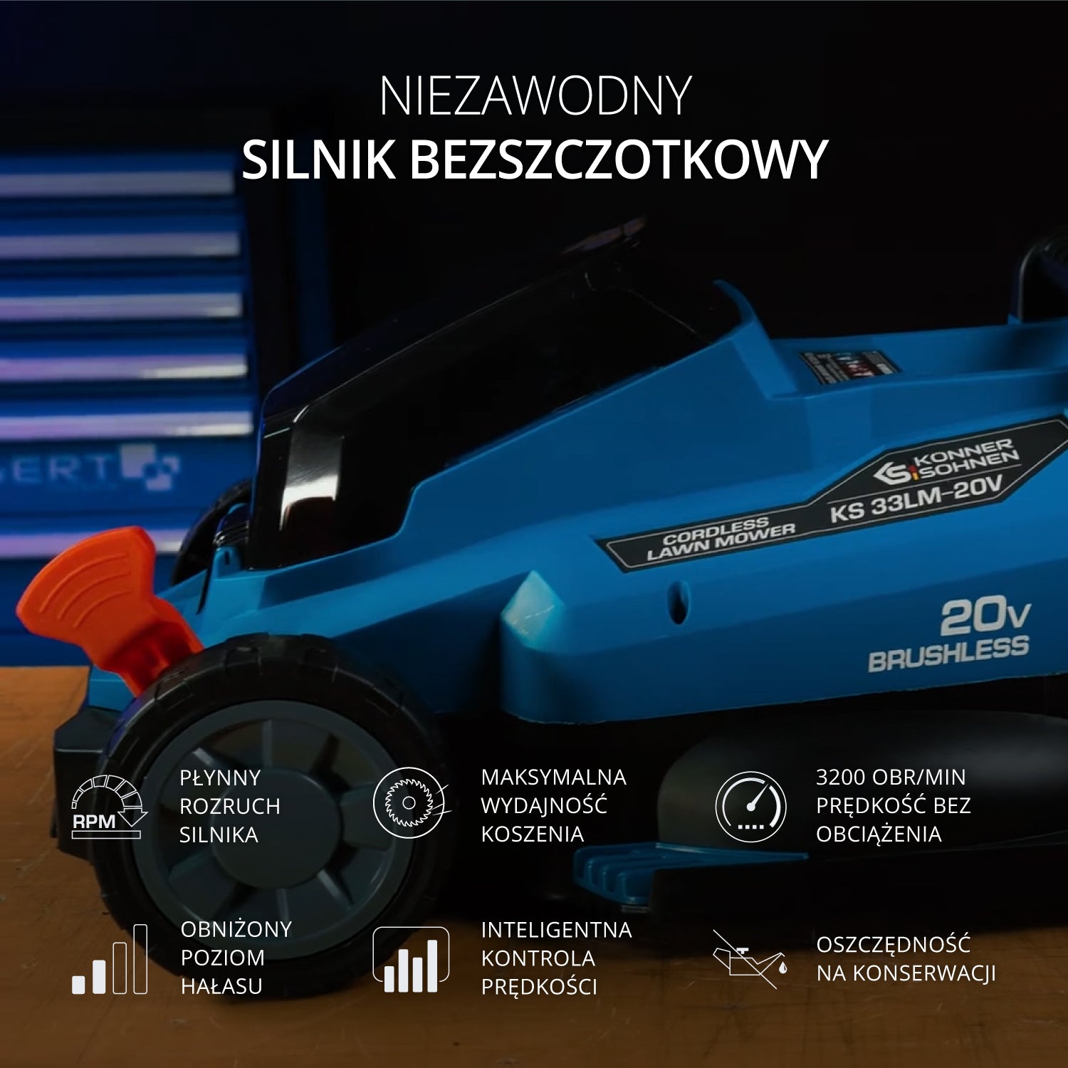 Bezprzewodowa kosiarka KS 33LM-20V