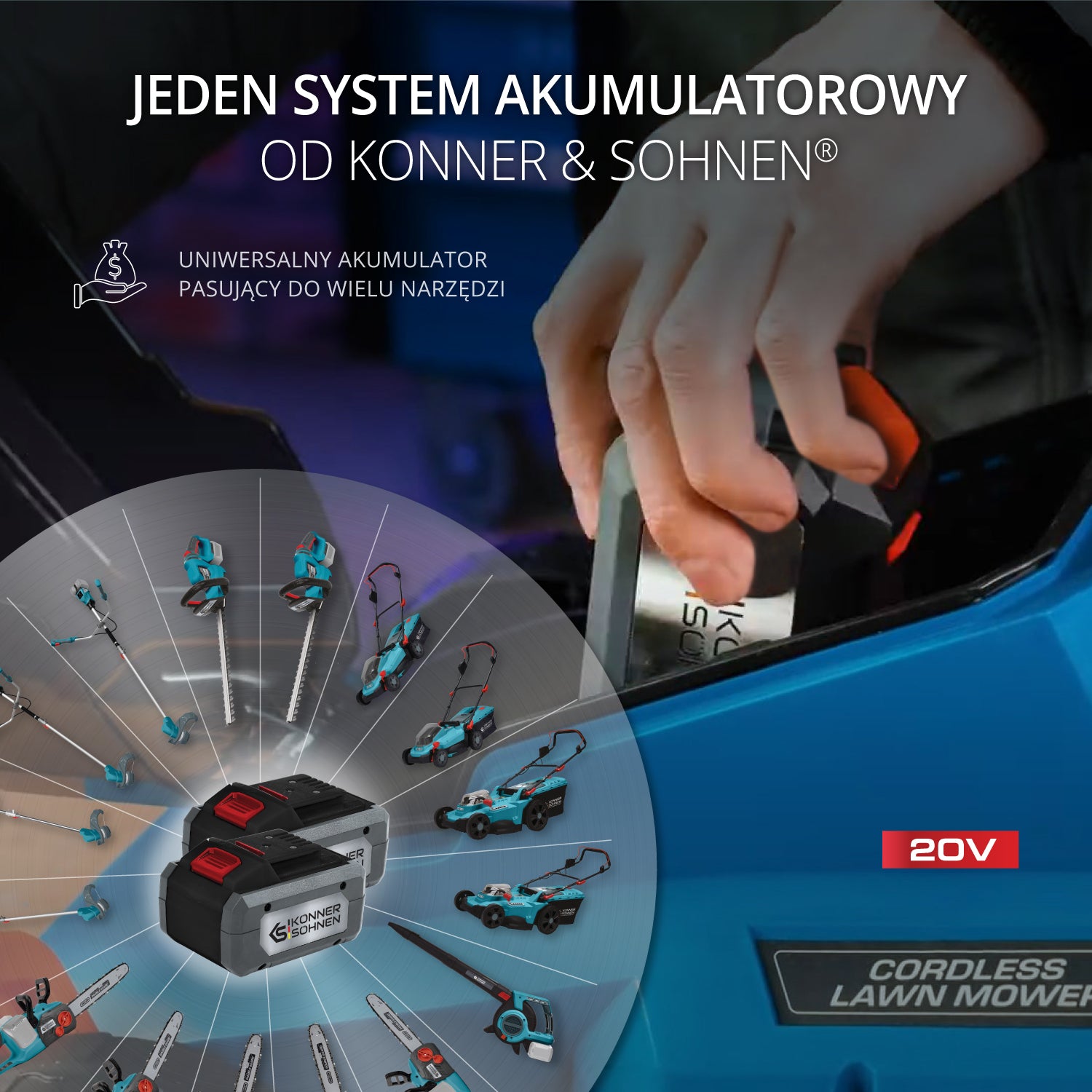 Bezprzewodowa kosiarka KS 33LM-20V