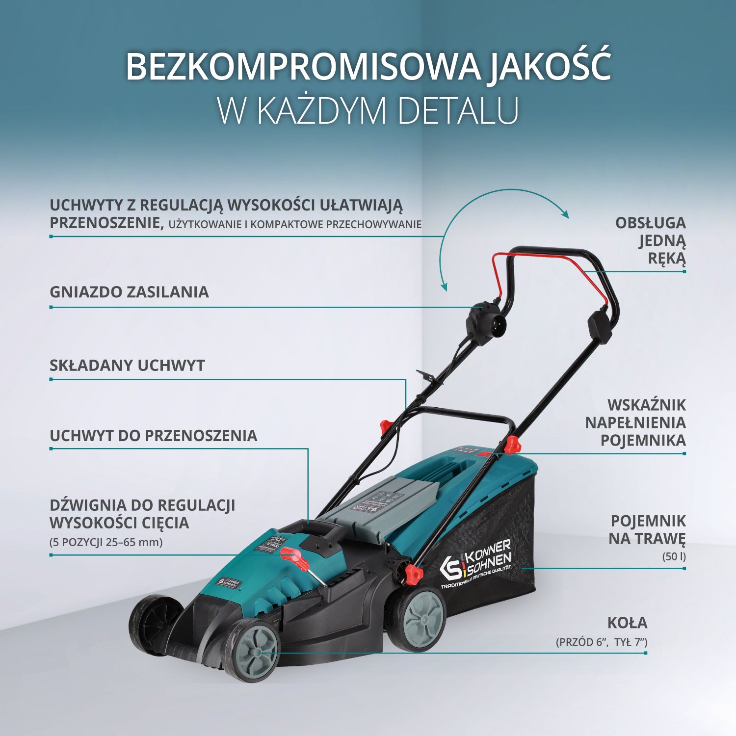 Elektryczna kosiarka do trawy KS 38LM-BL