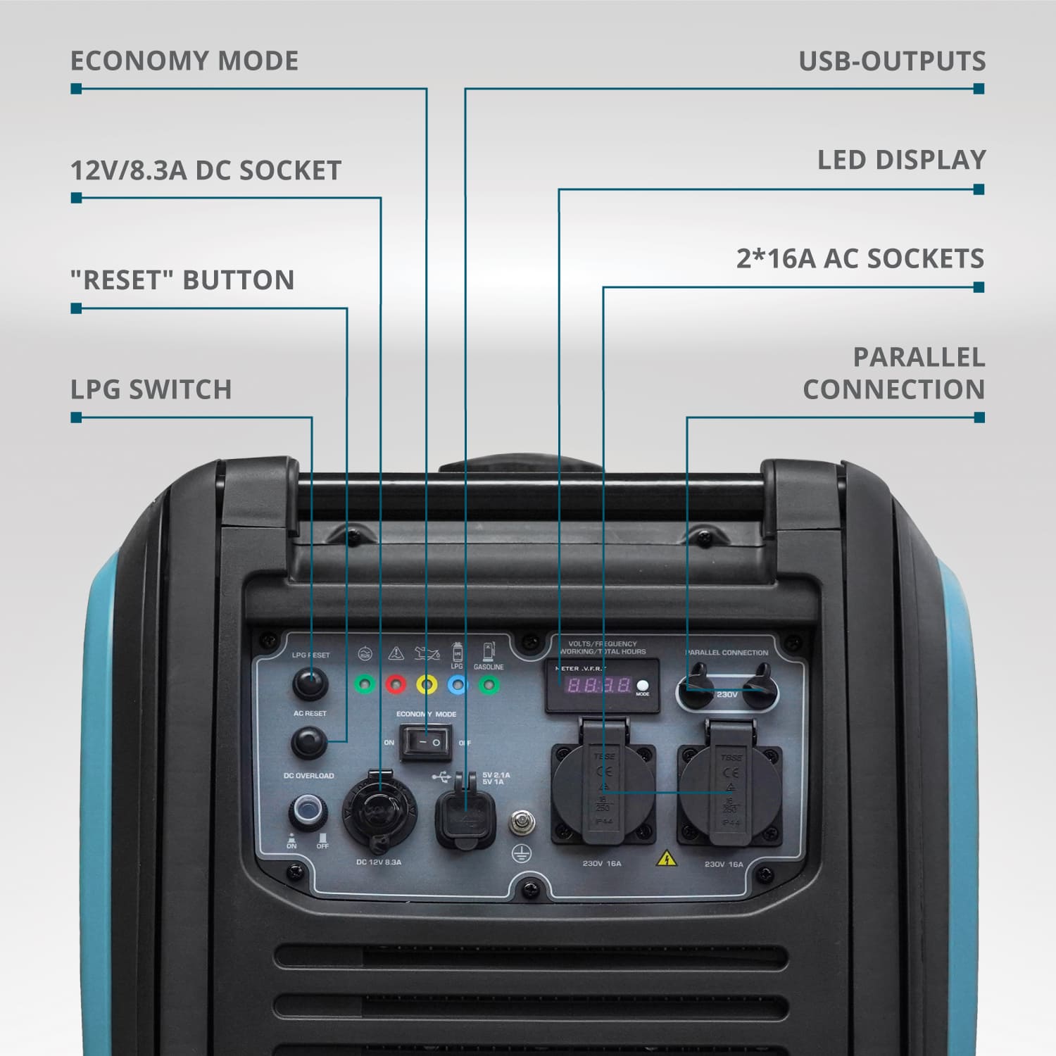 LPG/gasoline inverter generator KS 4000iEG S