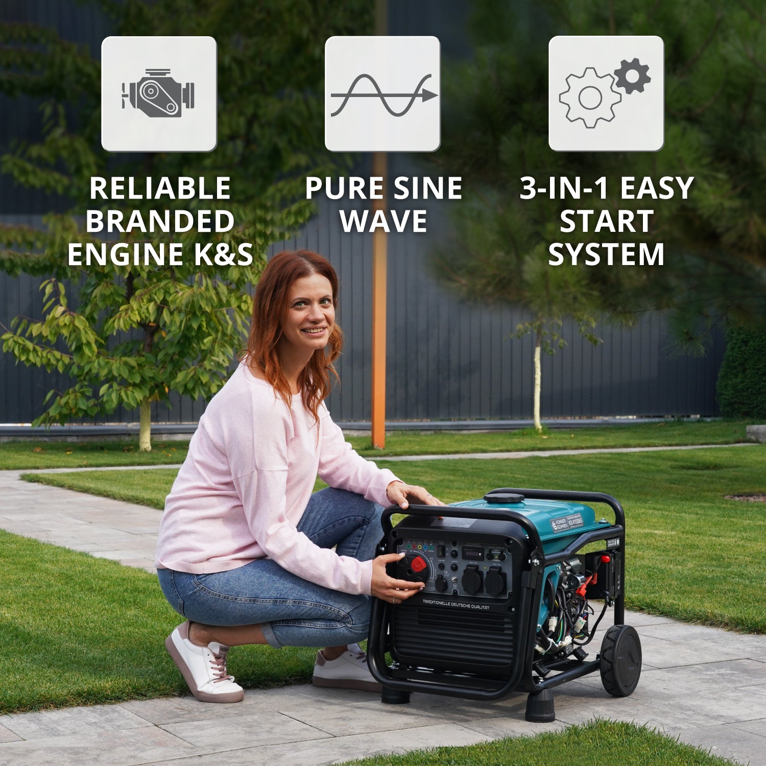 LPG/gasoline inverter generator KS 4100iEG