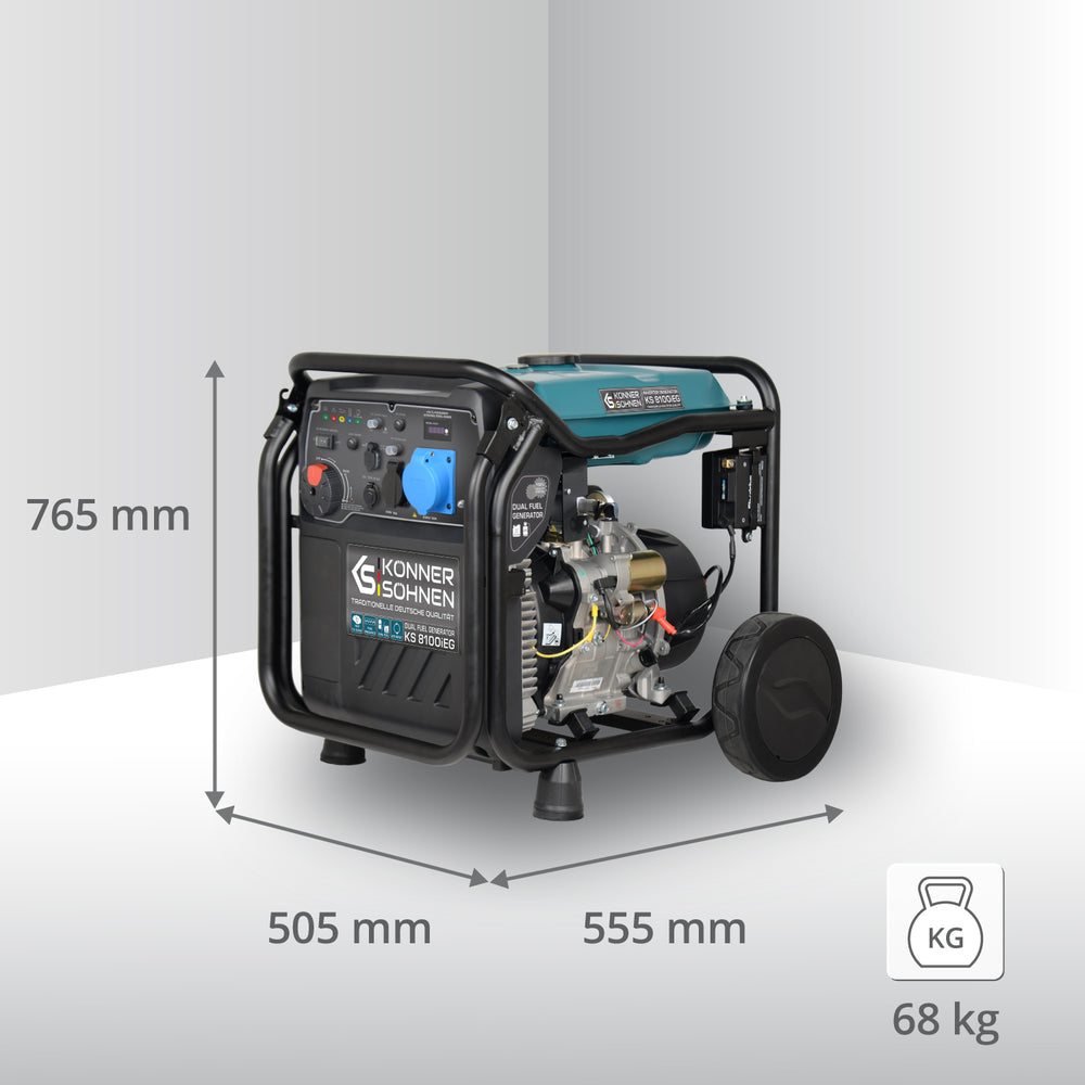 Gerador inversor a GPL/gasolina KS 8100iEG