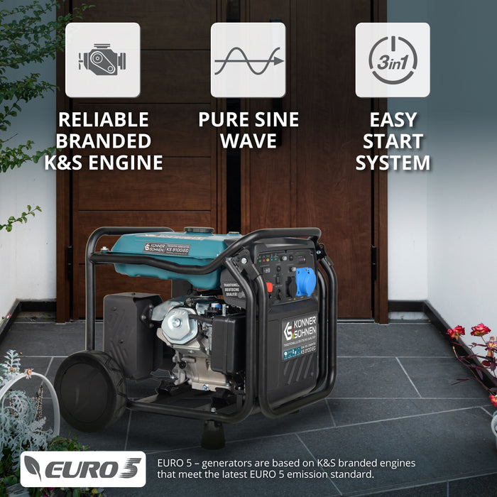 Gerador inversor a GPL/gasolina KS 8100iEG