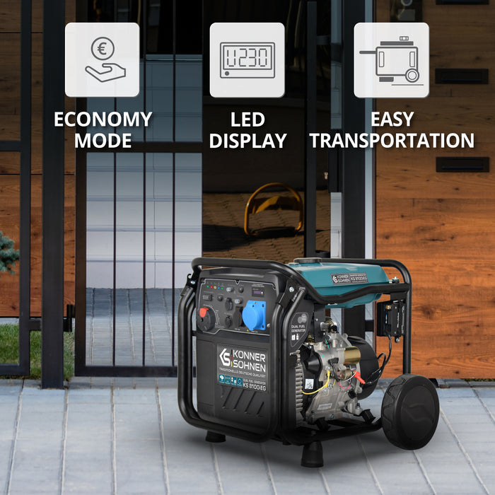 Gerador inversor a GPL/gasolina KS 8100iEG