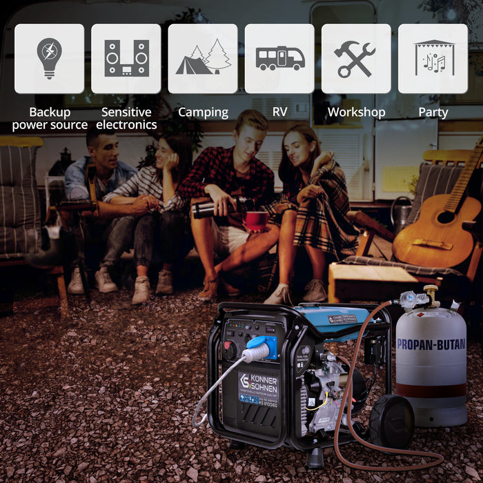 Gerador inversor a GPL/gasolina KS 8100iEG