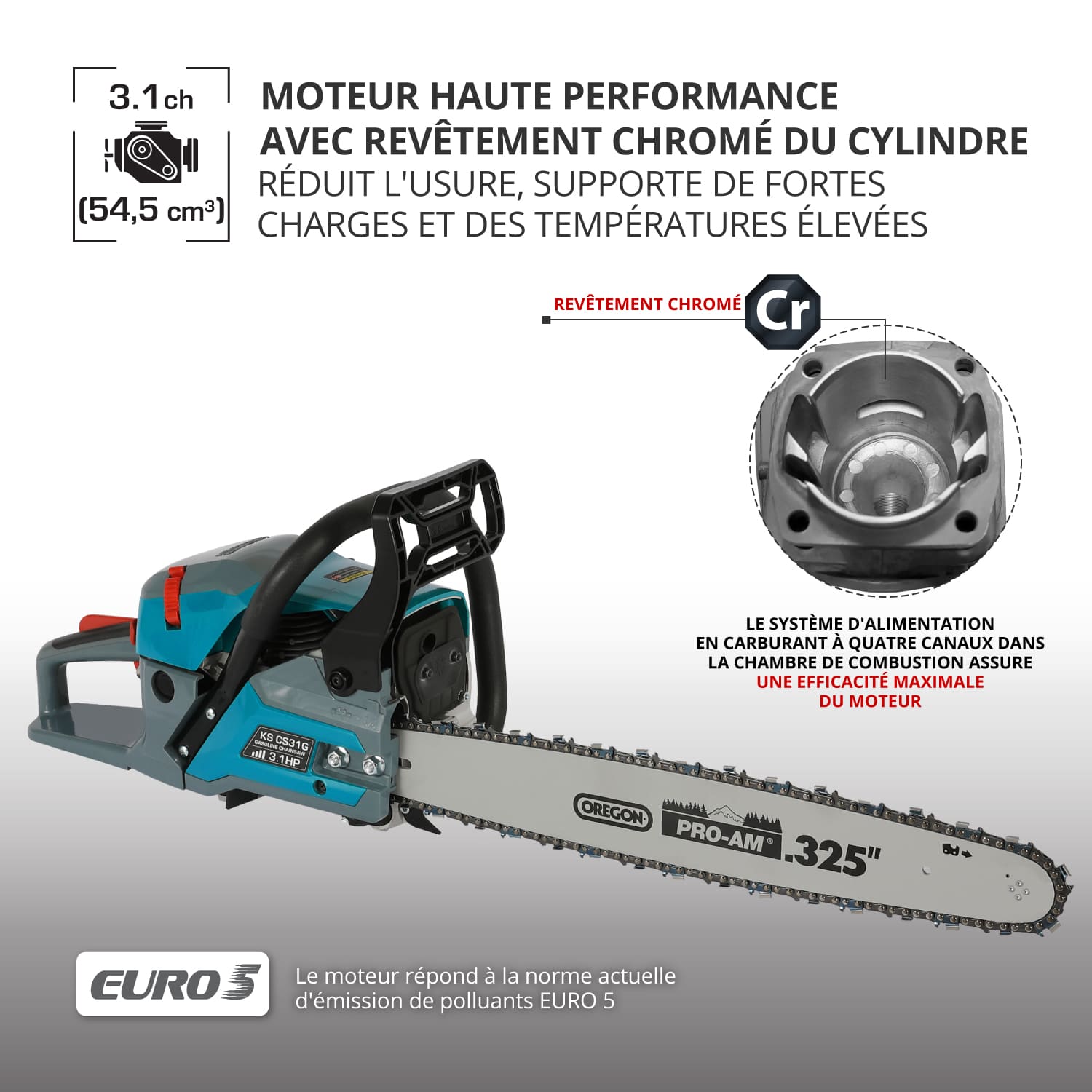 Tronçonneuse à essence KS CS31G-18-1