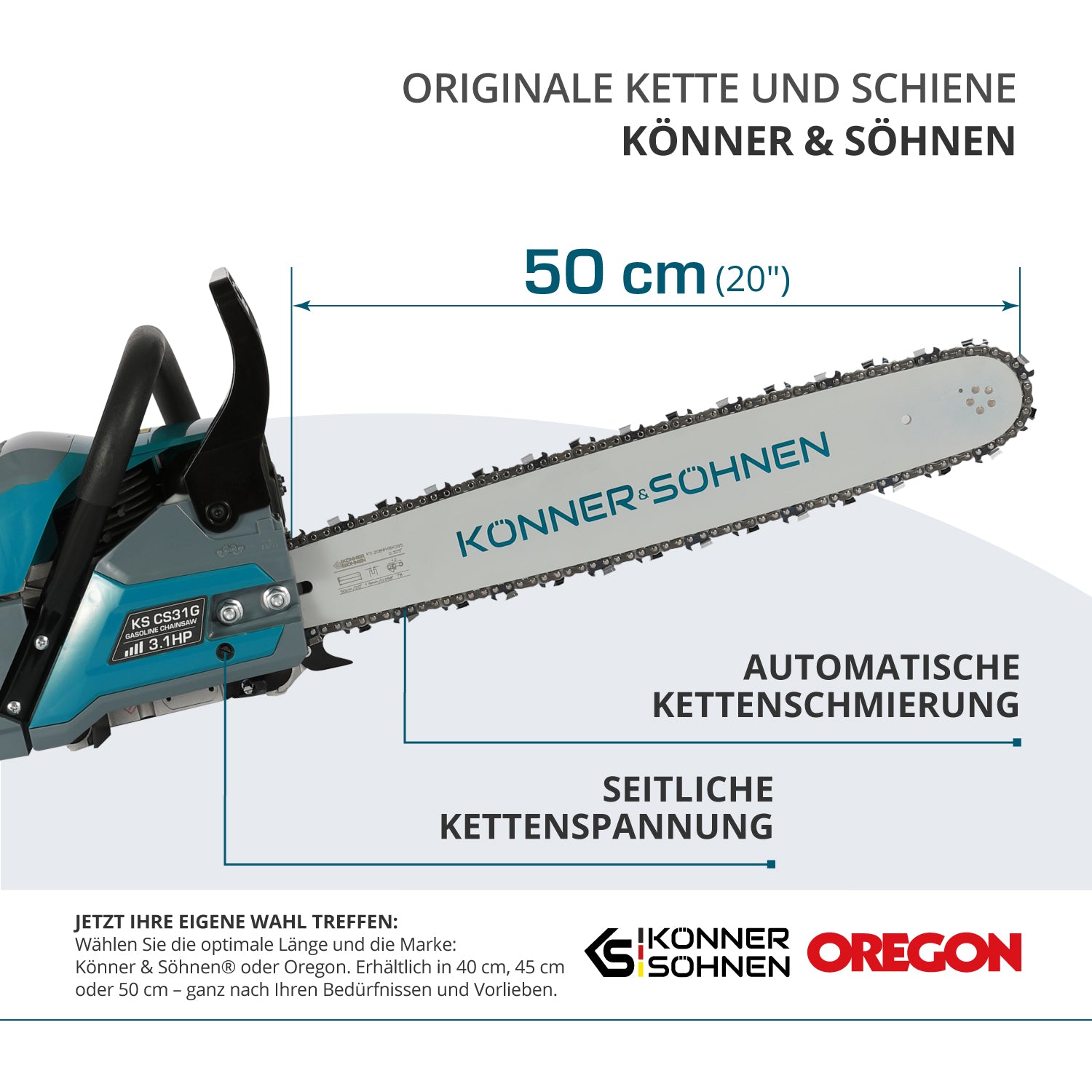 Benzin-Kettensäge KS CS31G-20