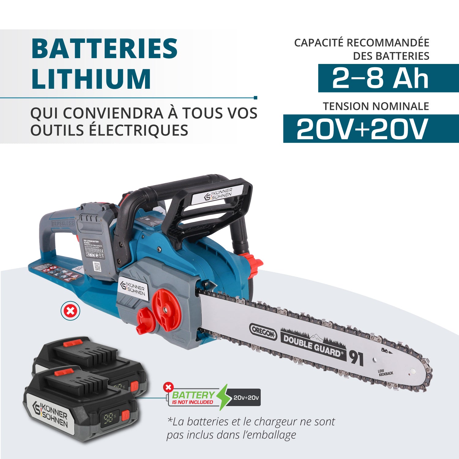 Scie à chaîne sur batterie KS CS40V-14