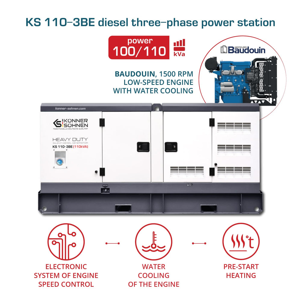Dieselová třífázová elektrárna KS 110-3BE