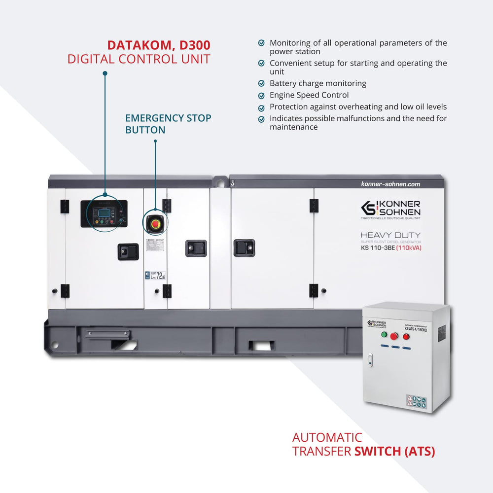 Dieselová třífázová elektrárna KS 110-3BE