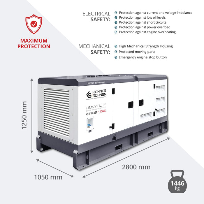 Dieselová třífázová elektrárna KS 110-3BE