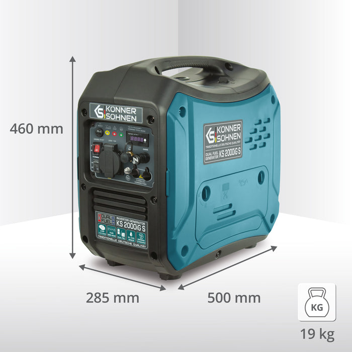 Invertorový generátor na LPG/benzín KS 2000iG S
