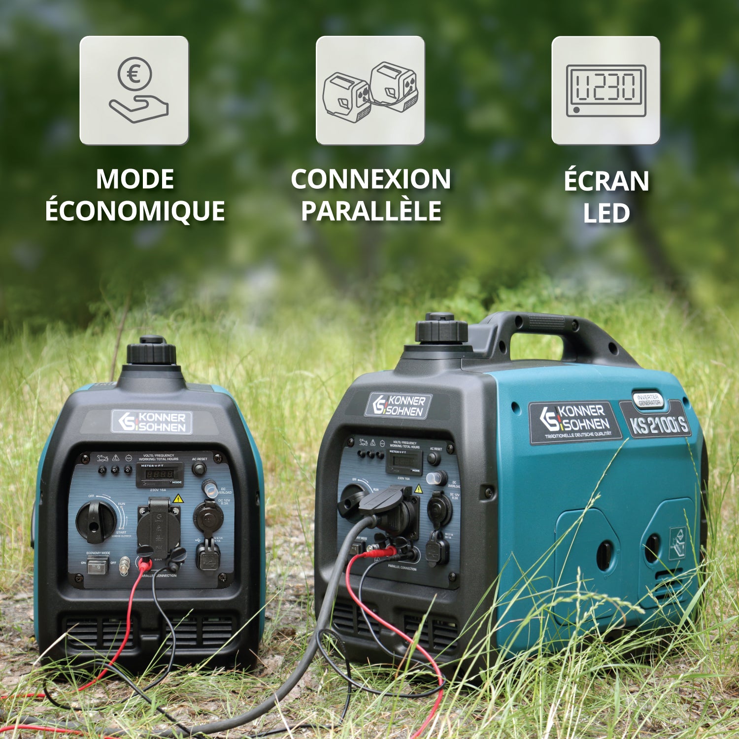 Groupe électrogène-onduleur dans la boîte anti-bruit KS 2100i S
