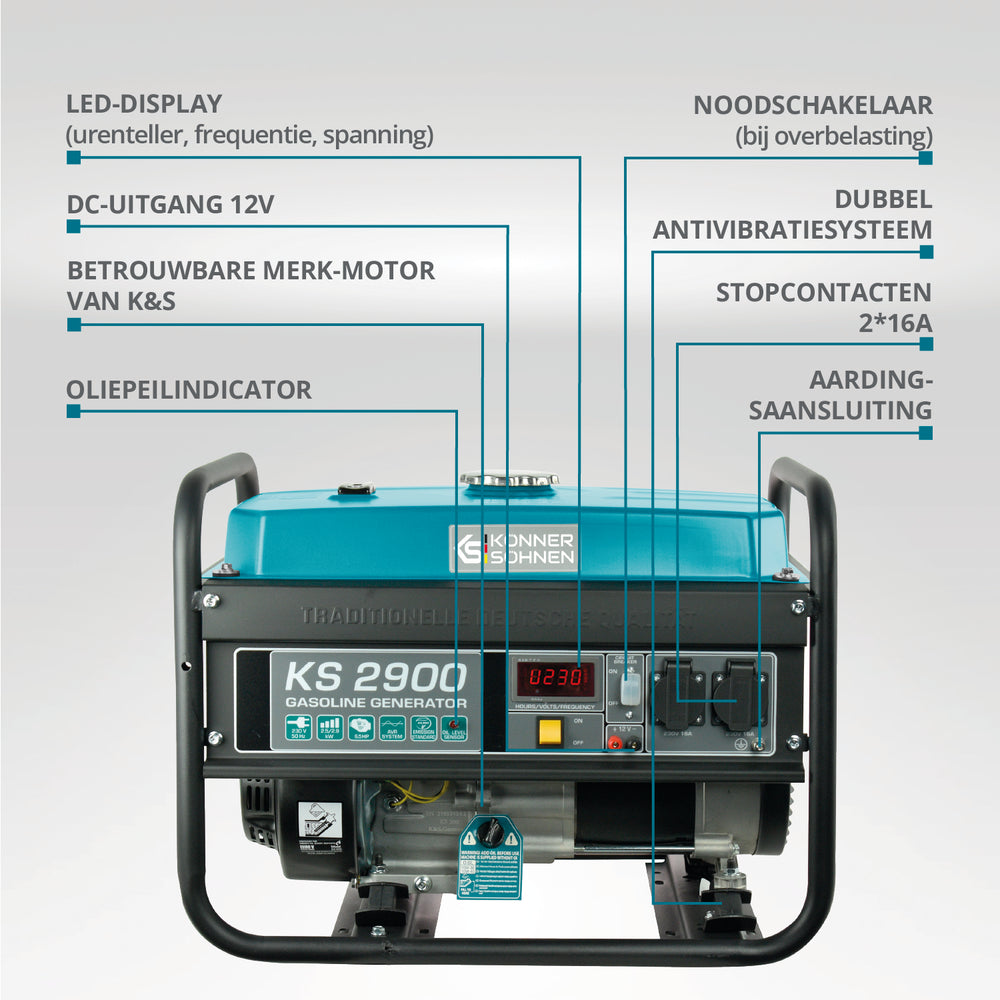 Benzinegenerator "Könner & Söhnen" KS 2900