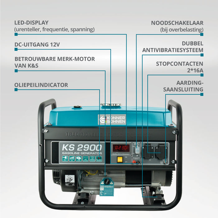 Benzinegenerator "Könner & Söhnen" KS 2900
