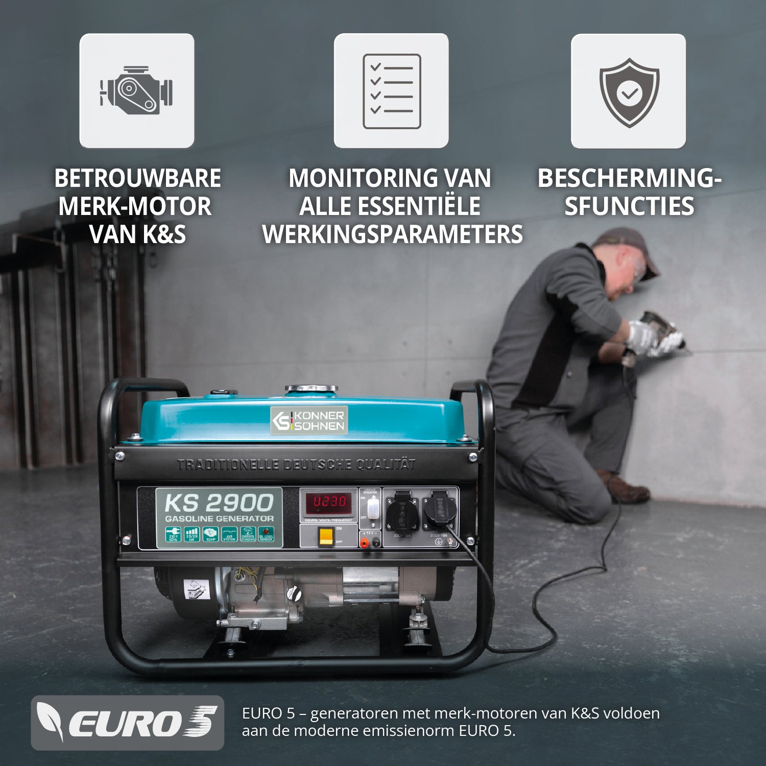 Benzinegenerator "Könner & Söhnen" KS 2900