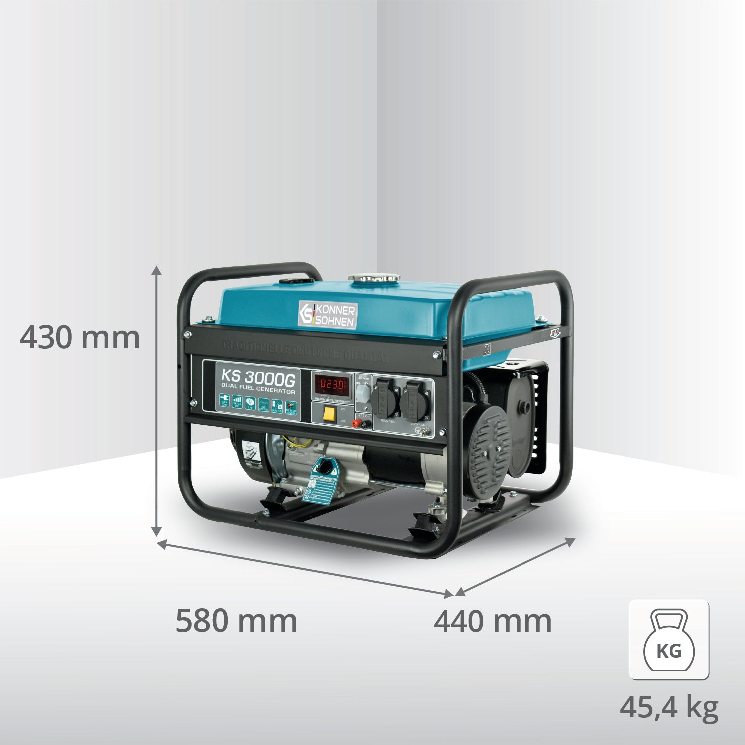 LPG/benzinegenerator "Könner & Söhnen" KS 3000G