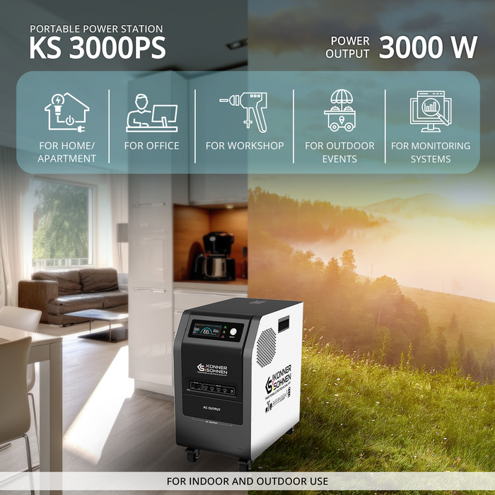 KS 3000PS Φορητός Σταθμός Ενέργειας 3-σε-1