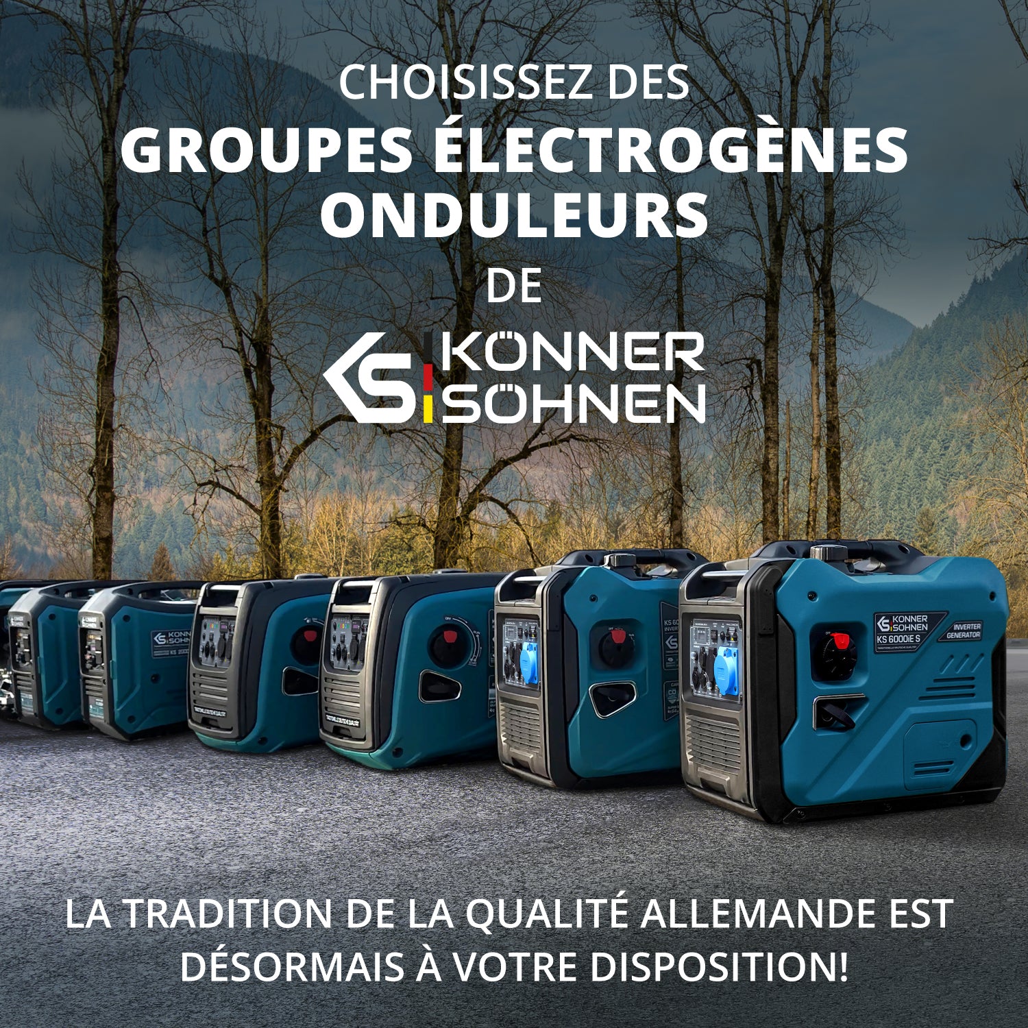 Groupe électrogène-onduleur dans la boîte anti-bruit KS 4000iE S ATS Version 2