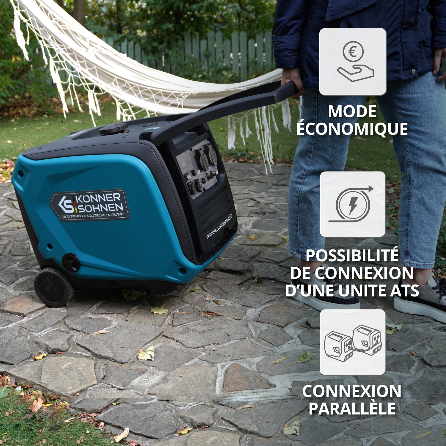 Groupe électrogène-onduleur dans la boîte anti-bruit KS 4000iE S